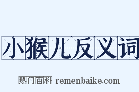 小猴儿反义词是什么意思的图片